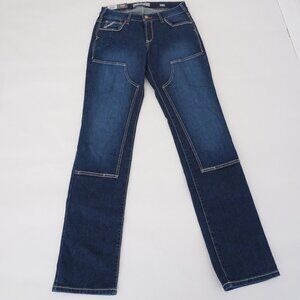 Ariat Blue Carpenter Utility Straight Leg Jeans Contrast Stitch Workwear 30L